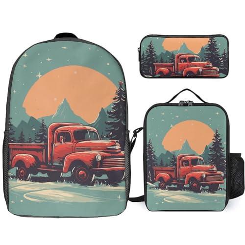 Sac à dos 3 pièces pour homme et femme léger avec sac repas isotherme et trousse