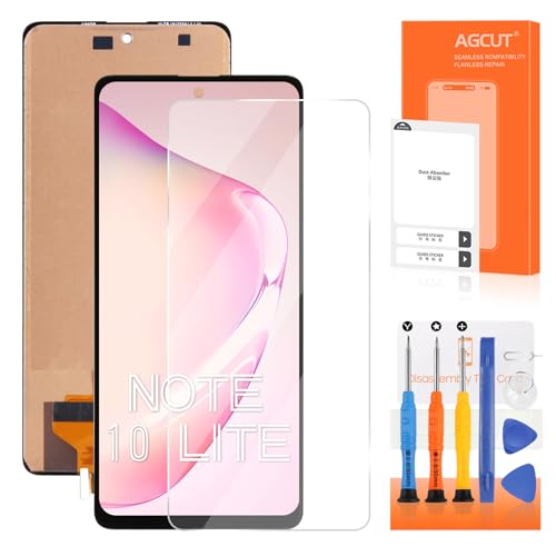 AGCUT Pantalla TFT para Samsung Galaxy Note 10 Lite LCD, pantalla LCD para Galaxy Note 10 Lite SM-N770, con kit de reparación, color negro sin marco