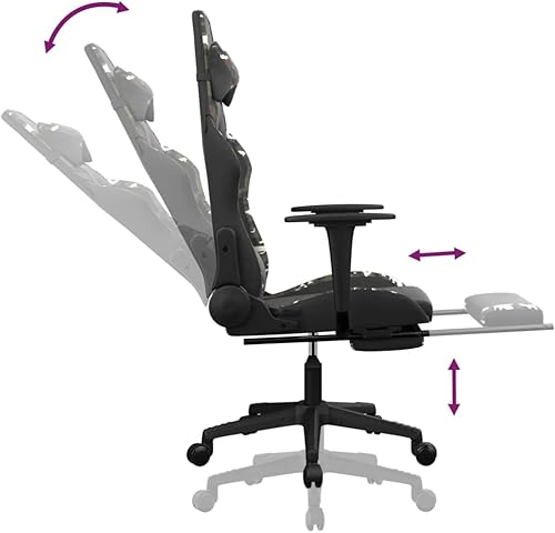 Miniatura 7 de Silla de masaje para juegos, silla ajustable para juegos con silla ergonómica para juegos de computadora, adecuada para oficina, sala de juegos,