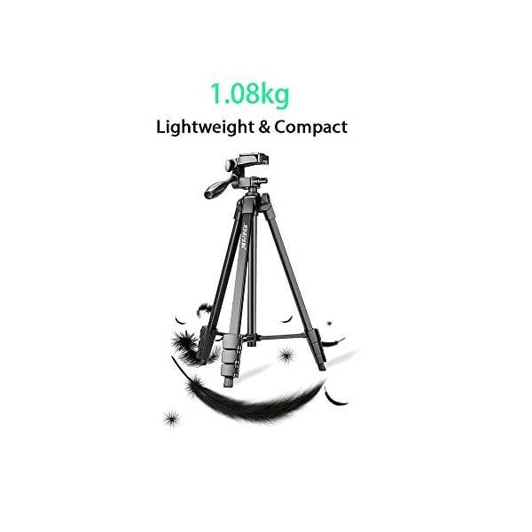 JONGSUN Handy Stativ für Smartphone, 140cm Aluminium Dreibein Stativ Kamera DSLR iPhone, Mit Fernauslöser, Universelle… – Bild 6