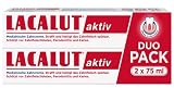 Lacalut aktiv Doppelpack 2 x 75ml, Zahnpasta, sofort spürbare Straffung und Festigung des Zahnfleischs, effektive Zahnpflege & Zahnfleischpflege