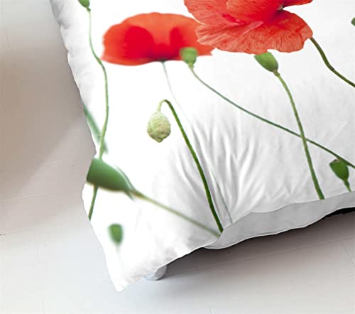 Housse de couette fleurie pour grand lit de 2 personnes
