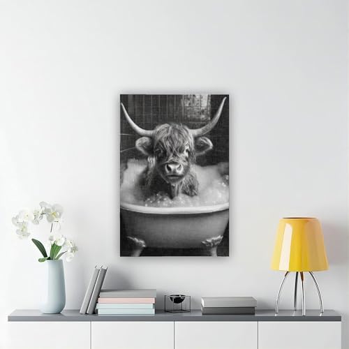 Toile vache des Highlands de qualité supérieure, affiche chic 40x61 - 6