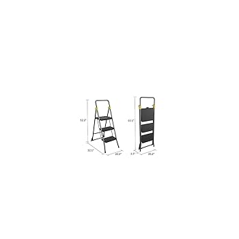 Amazon.com: Cosco 11839GGO Commercial 3-Step Folding Stool