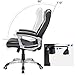 SONGMICS Thick Executive Office Chair with High Back Large Seat and Tilt Function Ergonomic Swivel Computer Chair PU Black UOBG21B