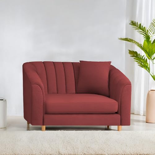 Image of Doraldo Seater Sofa Set for Living Room (Maroon) Premium Fabric Sofa Set