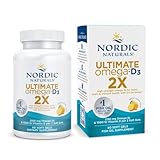 Nordic Naturals Ultimate Omega 2X with Vitamin D3, Lemon Flavor - 60 Soft Gels - 2150 mg Omega-3 + 1000 IU D3 - EPA & DHA - Brain, Heart, & Immune Health - 30 Servings