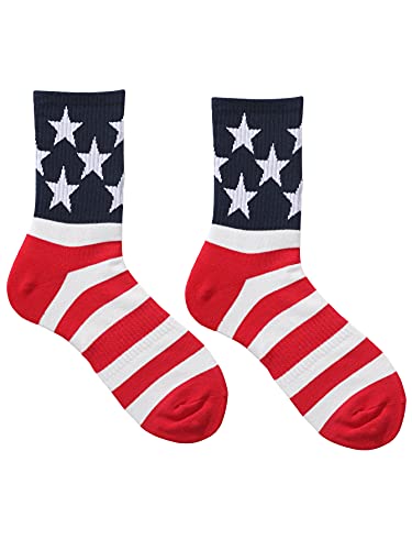 BBTDIN American Flag Socks Man Cotton Middle Tube Socks Stripe Women Holiday Socks JHH502