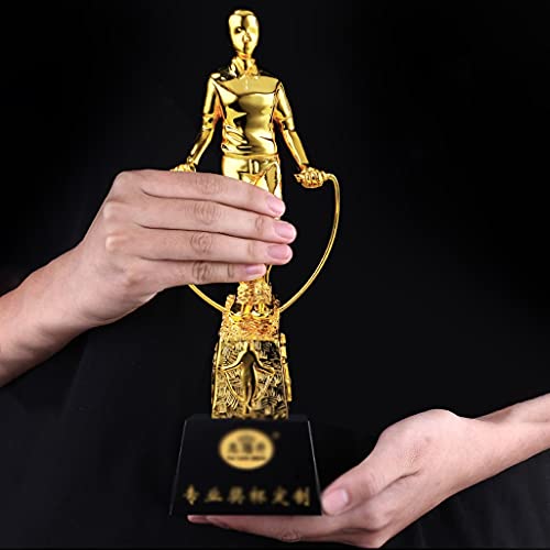 Touw Skipping Competition Trofee, Gouden trofee met geschenkdoos, eer van winnaars, trofeeën kunnen worden aangepast, getuigenis van winnaars (Color : 3 piece set, Size : 29 * 8cm) - Image 7