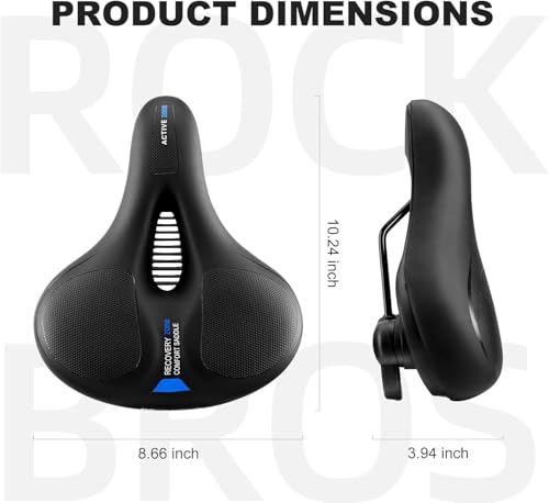 Image of Gadget Deals- Cycle Seat | Cycle seat Cushion | with Red Reflective Safety Strip Universal Memory Foam Waterproof Breathable Shock Absorbing| Cycle Saddle | Cycle Saddle seat