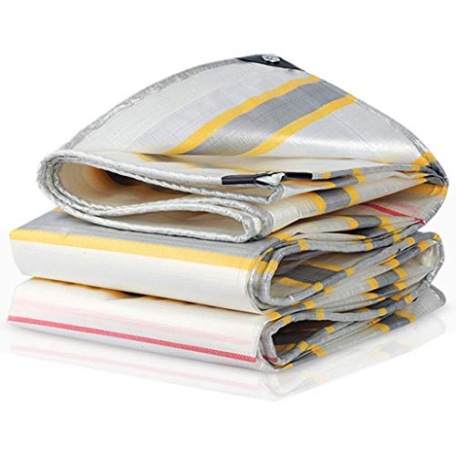 Lona para tienda de campaña, toldo, tira de color, tela gruesa resistente a la lluvia, lámina de plástico impermeable, invernadero, deportes al aire libre, patio, balcón, techo, 210 g/m², 8 m x 10 m