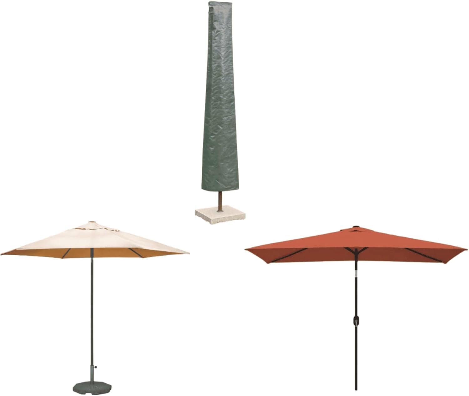 Home Source DuracoverWaterproof Parasol Cover, 160cm(5.25ft) – UV Resistant 130g PE Knitting Cloth with Drawstring Closure, Fits Large & Jumbo Parasols, Weatherproof Protection from Sun & Wind
