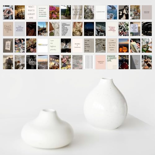 Image of Vision Board 2026 Supplies Set of 54 | Manifestation Vision Board Mini Posters (15 x 10 cm) | Aesthetic Life Goals Quotes Wall Decor for Bedroom & Hostel