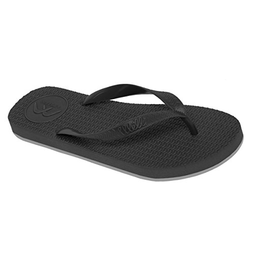 Image of Boomerangz (Clearance Stock Men's Flip Flops | Slippers | Thongs Colour: Black /Grey (#NoMoreBlowOuts #ChangeableStraps)