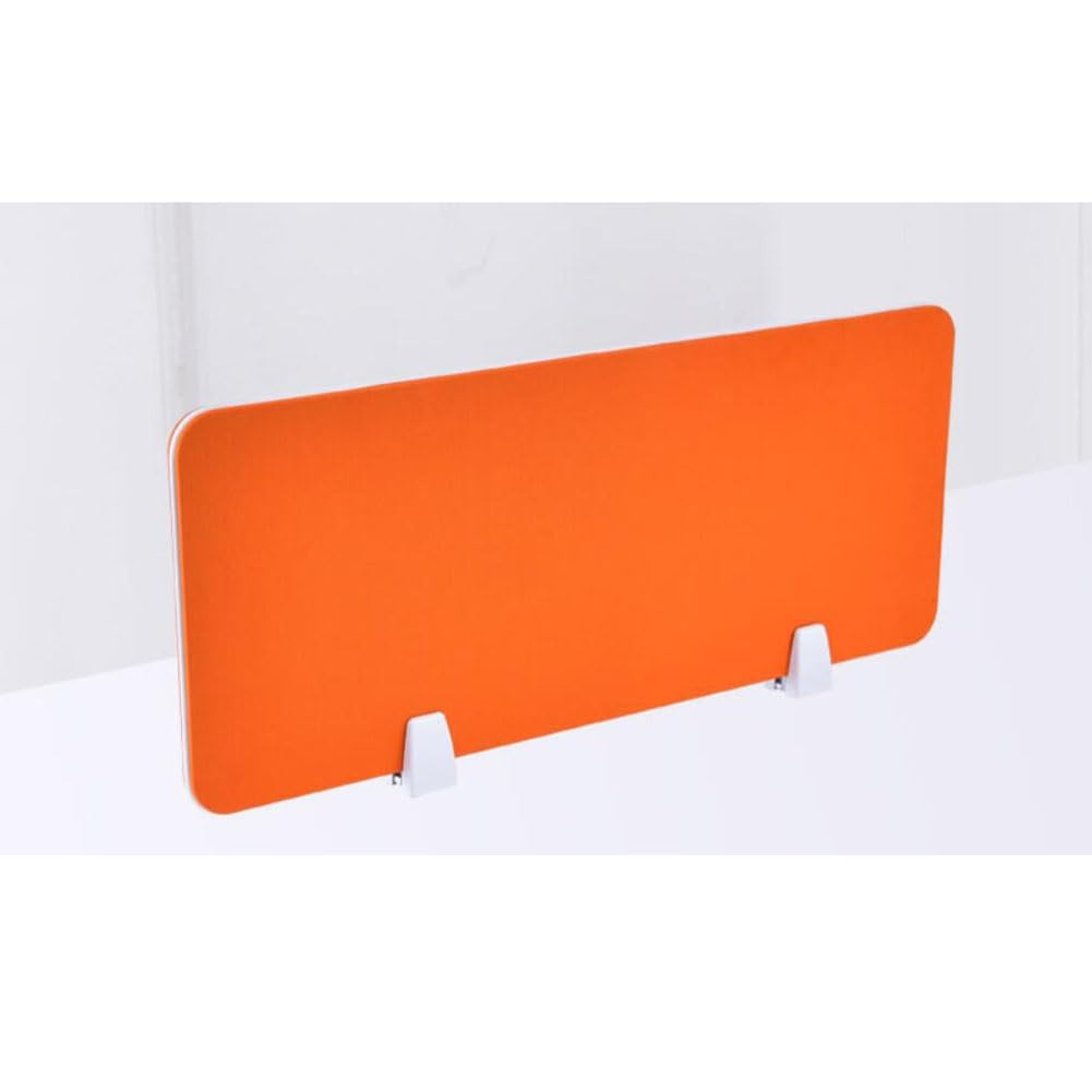 Panneau de séparation acoustique pour bureau - Cloison antibruit pour bureaux et étudiants - Écran de confidentialité insonorisé, orange 120 x 30 cm - Améliore la concentration et la product