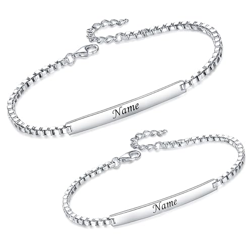 Gravurglanz Armband mit Gravur | Partnerarmbänder mit Gravur |...