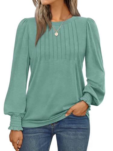 Image of AUTOMET Womens Long Sleeve Shirts Fall Blouses Tops Business Casual Outfits