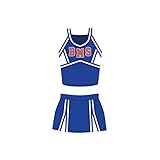 D Richards Debra Character Mountain State Goats Cheerleader Uniform Set, Blue with White Trim, 2-Piece