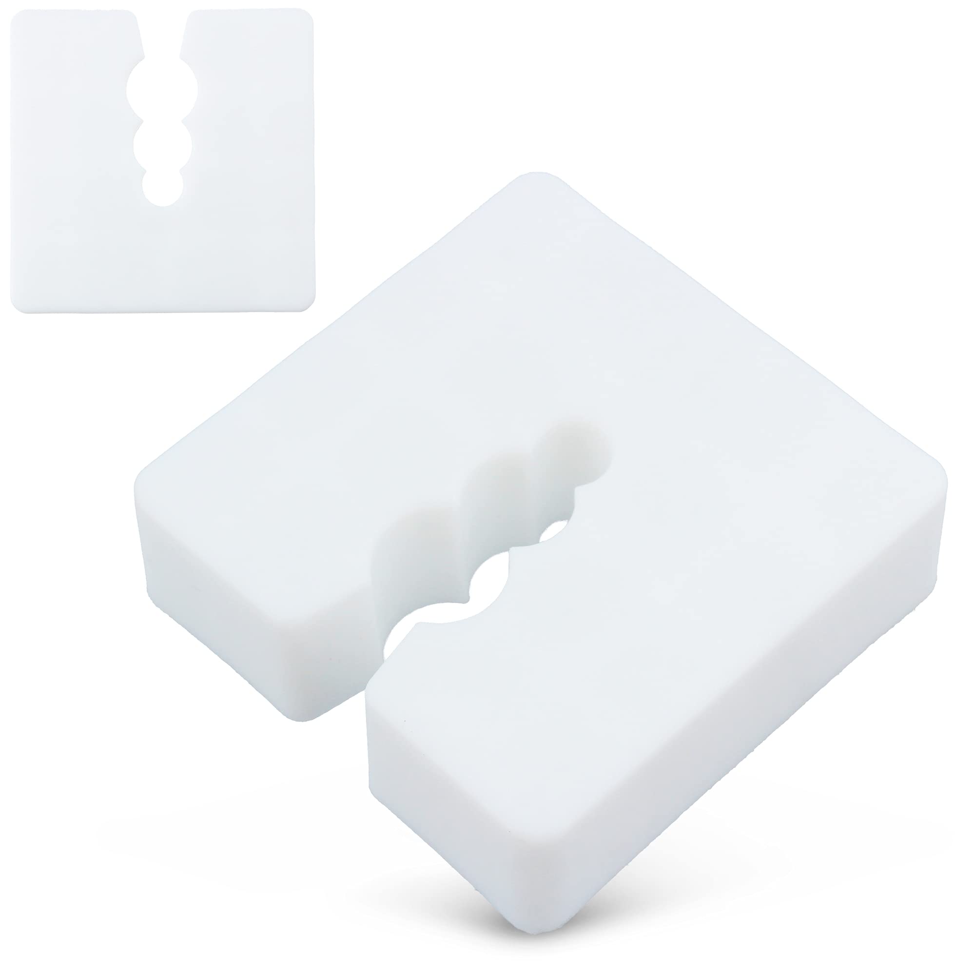 Instalguru Distanziatore in plastica 15mm Set distanziatori da 50 pezzi bianco | Profili di base rotaie di base pezzo di compensazione distanziatore per tasselli universali con 3 distanziali in PE