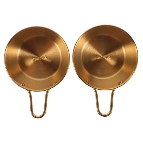 Happyyami 2pcs Collapsible Camping Bowl Lids Stainless Steel Folding Bowl for Outdoor Picnic Travel Camping Cup