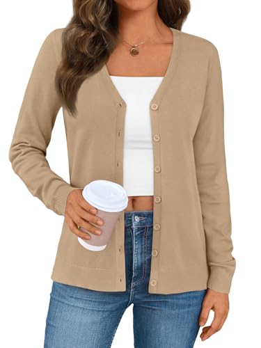 LILLUSORY Cardigan Sweaters for Women 2025 Fall Fashion Lightweight Cardigans Sweater Button Down Trendy Shirts Outfits