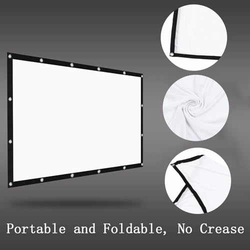Pantalla de proyector de 84 pulgadas 4:3 portátil plegable miniatura 4