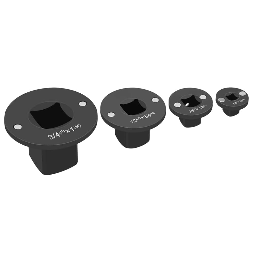 IJSDNVJNDX Impact Socket Adapter Set(4pcs), Drive Ratchet Adapter Set, Low Profile Impact Adapter Set for Tight Spaces