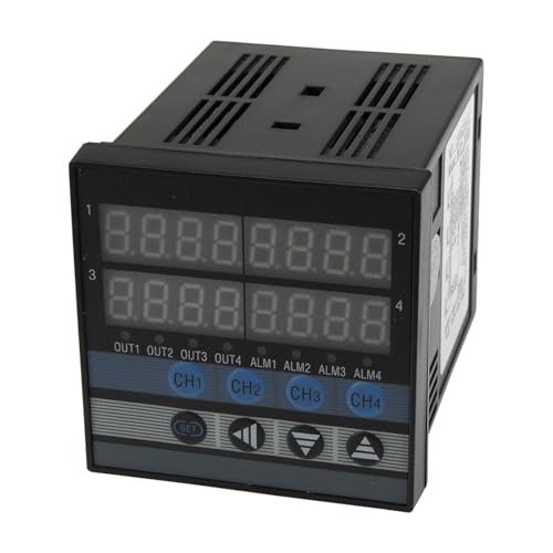 LDHJBNAC Temperature Controller XMTD-JK4 72 * 72mm 4 Ways 4 PIDs Digital Temperature Controller no Alarm Relay SSR Output (Not Include SSR)(SSR Output)