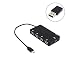 Produktbild Yeung Qee 4 Port Micro USB OTG Hub Power Ladekabel Adapter Kabel für Windows Tablet, Android Smartphone, Kartenleser für und Tablet