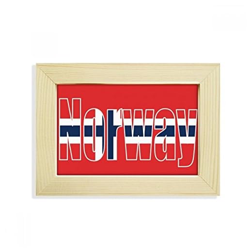 DIYthinker Norge land flagga namn desktop-olja bildram fotokonstmålning passar 10,2 x 15,2 cm (4 x 6 tum) bild flera färger