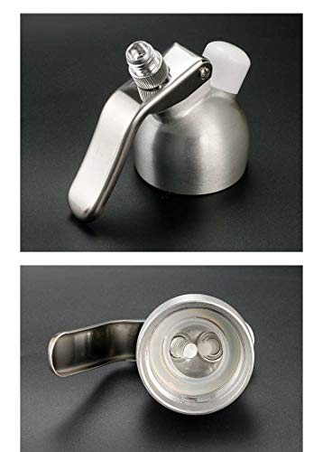 Image of AMC Professional Whipped Cream Dispenser with 4 Decorative Nozzles and Bonus Full Size Dispenser Cleaning Brush /Cream Whipper /Whip Cream Canister /Use with N2O Cream Chargers (not Included)