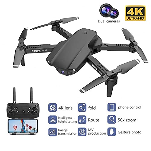 Drohne Mit Kamera 4K HD Faltbar RC Quadrocopter APP Live Übertragung Flugzeit 40 Minuten Dual Kamera Mit 2 Akkus… – Bild 3