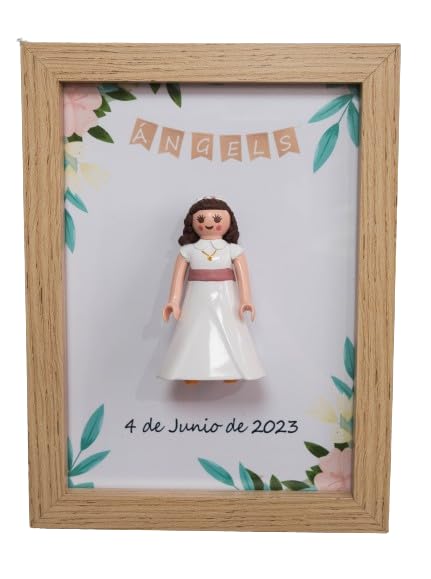 Marco con Figura Click Personalizado Comunión Niña – Figura Custom Hecha a Mano a partir de Foto o Descripción