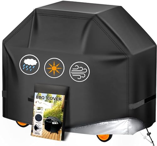 Image of Aoretic Grill Cover, 44 inch BBQ Gas Grill Cover for Outdoor Grill, Charbroil Grill Cover Barbecue Waterproof, Anti-UV for Weber Char-Broil Monument, Dyna-glo Nexgrill Spun Polyester