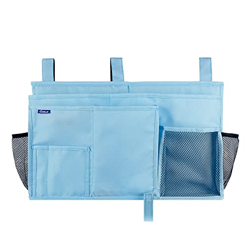 Image of Surblue Caddy Hanging Organizer Bedside Storage Bag for Bunk and Hospital Beds (Skyblue)