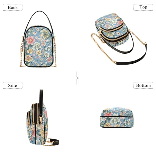 Womens Shoulder Handbags Tote Bag Quilted Purses for Women Floral Pattern Satchel for Travel Work,Multi14