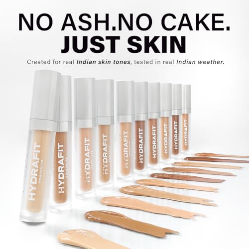 Image of SIMPLYNAM Hydrafit Liquid Concealer | Warm Undertone Concealer for Dark Circles & Blemishes | Crease-Free Soft Blur, Hydrating Coverage | Marula & Rosehip Oil | Vegan, Fragrance-Free | Cheeni - 1W
