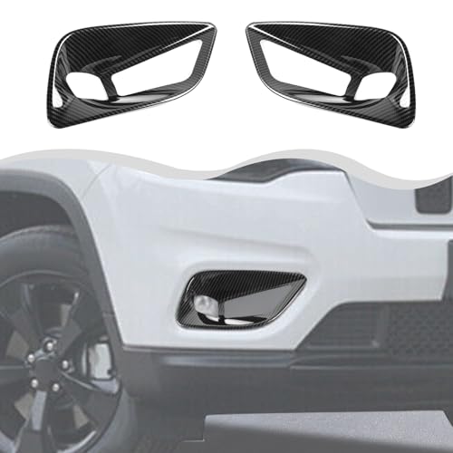 Enjoliveur phare antibrouillard Jeep Cherokee 2019+ en ABS look carbone - Protection extérieure