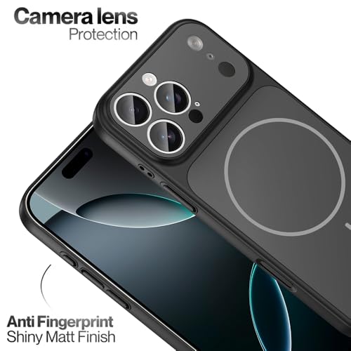Image of SHINESTAR Converter Case for iPhone 16 Pro Max | Premium Protective Mag-Safe Cover | iPhone 17 Pro / 17 Pro Max Series Style Design | in-Built Camera Guard | Wireless Charging Compatible - Black