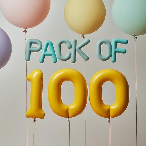 Image of Regular Balloon Combo For Decoration with Glue Dots & Balloon Arch Strip - Party Decor Set For Easy Party Setup (PINK RED, 100)