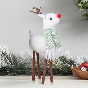 4pcs Reindeer Christmas Decoration, Standing Christmas Elk Decor, Handmade Plush Swedish Santa Elk Figurines Christmas for Home Indoor 4pcs Reindeer Christmas Decoration Standing Christmas Elk Decor Handmade Plush Swedish Santa Elk Figurines Christmas for Home Indoor
