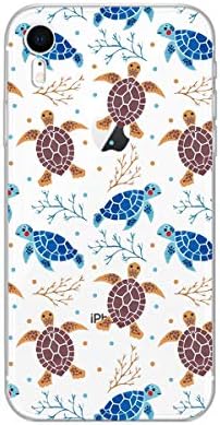 FancyCase Compatible with iPhone XR-New Cute Animal Pattern Soft TPU Protective Clear iPhone XR Case by Fancy Case (Blue Turtles)