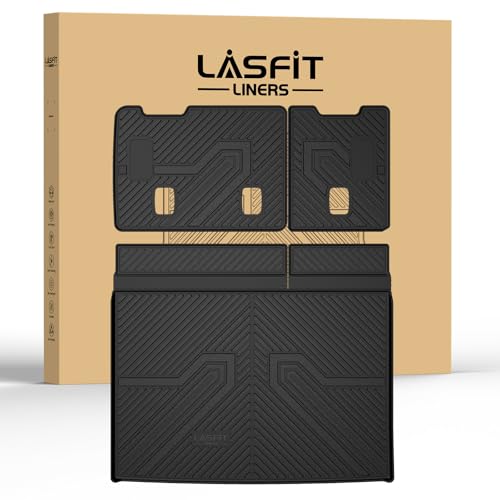 Image of LASFIT Trunk Mat for Chevy Suburban /GMC Yukon XL /Escalade ESV 2015-2020 | Only Yukon XL, Not Fit Yukon /Only Escalade ESV, Not Fit Escalade; Edge to Edge Coverage, Easy to Wash