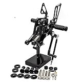 KACBRU Motorrad Fußrasten, Für Ducati 696 Monster 696 796 1100 EVO Reversed Rearset Fußraste GP Shifter Einstellbare Motorrad Fußstütze Rear Set Fußrasten
