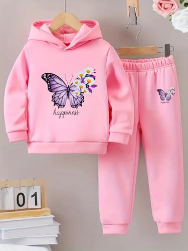 Image of Trendy Co-Ord Set with Hoodie Sweatshirt & Pant for Girls | Winter Cord Set for Kids | Girls Casual Wear Clothing Set