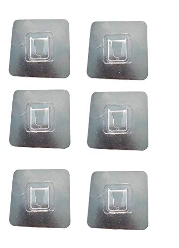 Plastic Magic Waterproof Strong Adhesive Wall Shelves Rack Sticker Screw Hook Hanger (Transparent, 6)