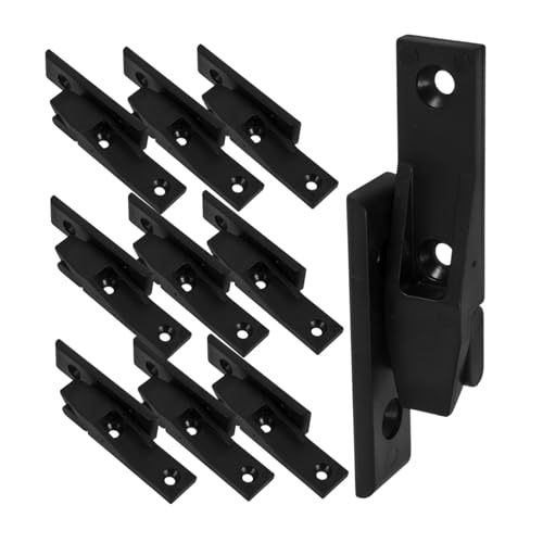OKUMEYR 10 Juegos Conector De Columna Romana Juntas De Montaje De Paneles Conectores De Armario Juntas De Tabiques De Pared Montaje De Hardware Accesorios De Los Muebles Black El Plastico