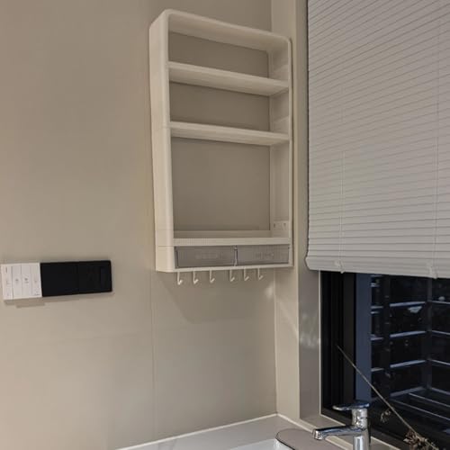 Armoire murale compacte à tiroirs et main courante : le rangement polyvalent gain de place - 3