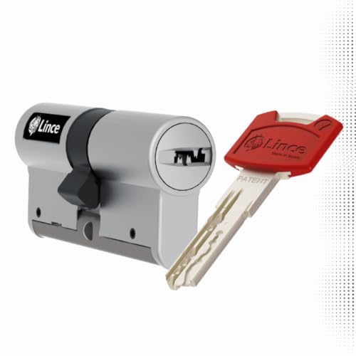 Lince 9C754030ND High Security Euro Cylinder Lock C7 L40 Double-Clutch, Grey, 30+40