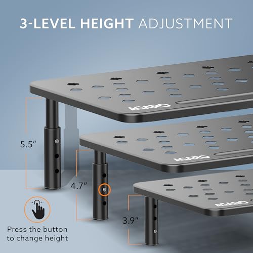 AGARO Heavy-Duty Steel Monitor/Laptop Riser — view 3